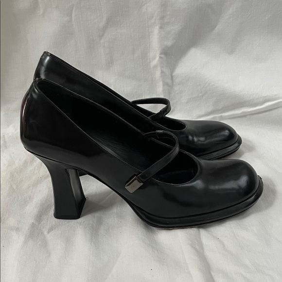 Via Spiga Black Mary Jane Chunky Heels -SZ 10 - Italy - Picture 2 of 12